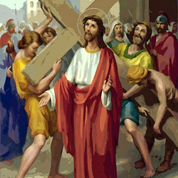 Stáció- II. Jézus vállára veszi a keresztet